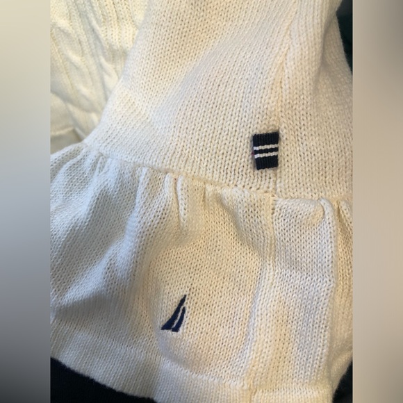 Nautica cream cable detail sweater dress, size 4 - Picture 4 of 7